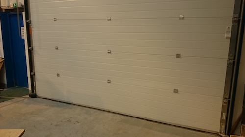sectional overhead door from inside